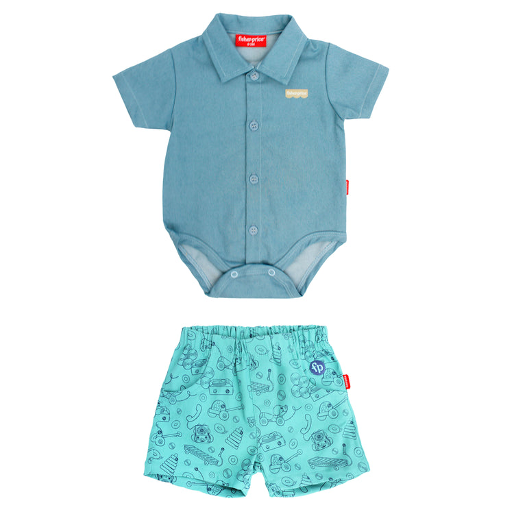 Body camisa + Pantalón corto