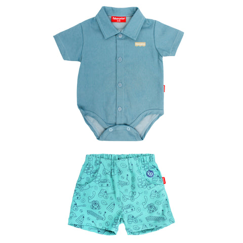 Body camisa + Pantalón corto