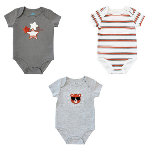 Body M/ Corta  Bebé 3pk