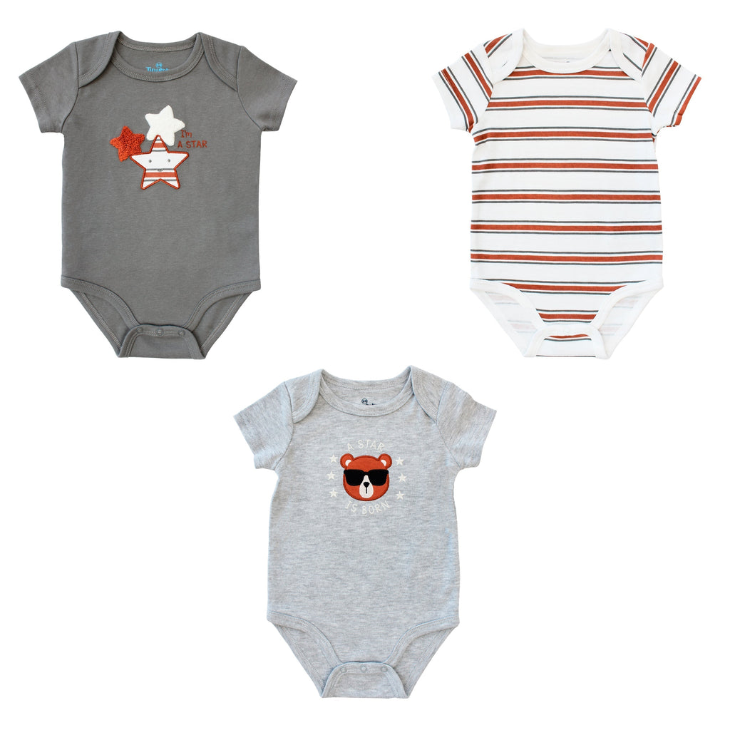 Body M/ Corta  Bebé 3pk